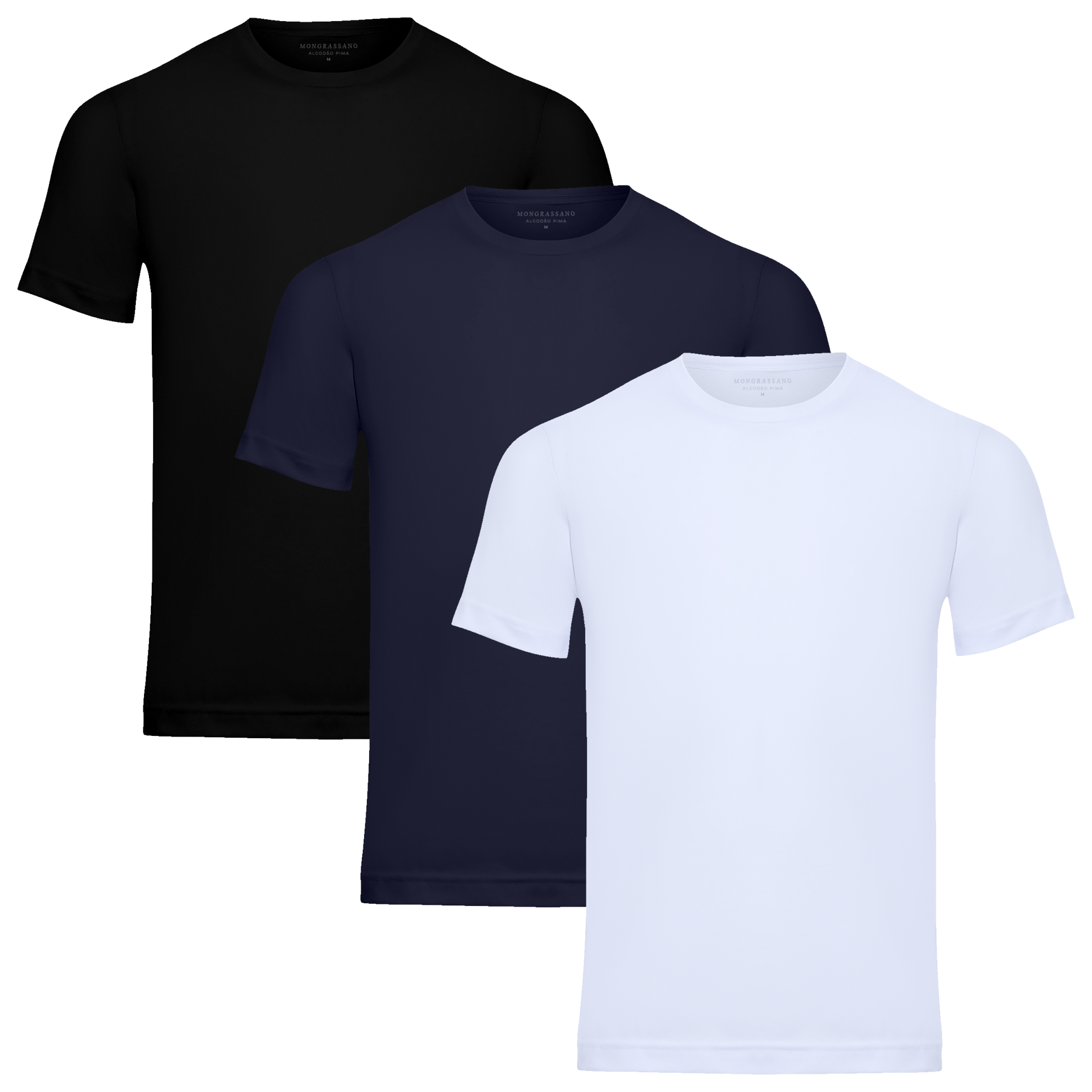Kit 03 Camisetas Pima